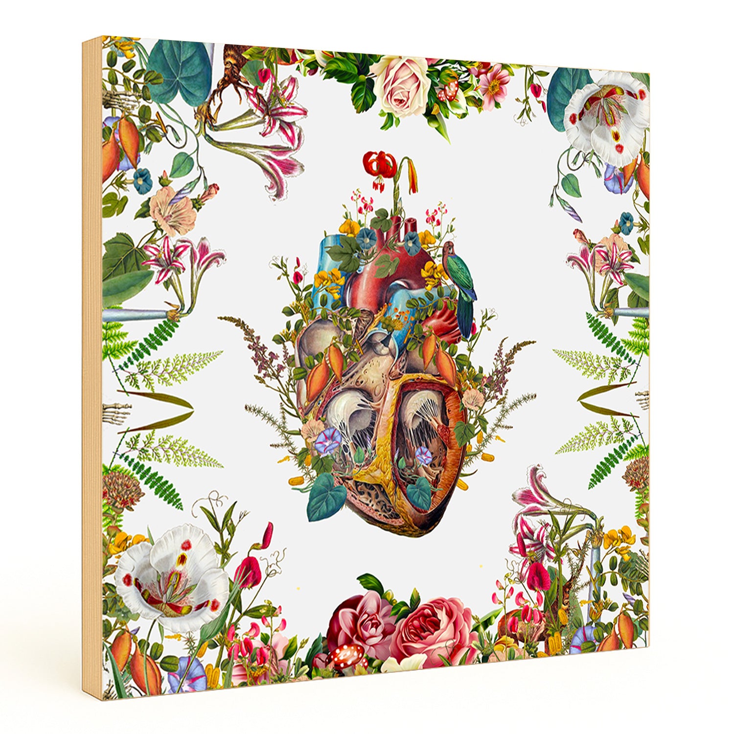 David Krovblit - Heart Growth 限定版 51/70 Heart Growth - Mixed Media Collage Art by Dave Krovblit